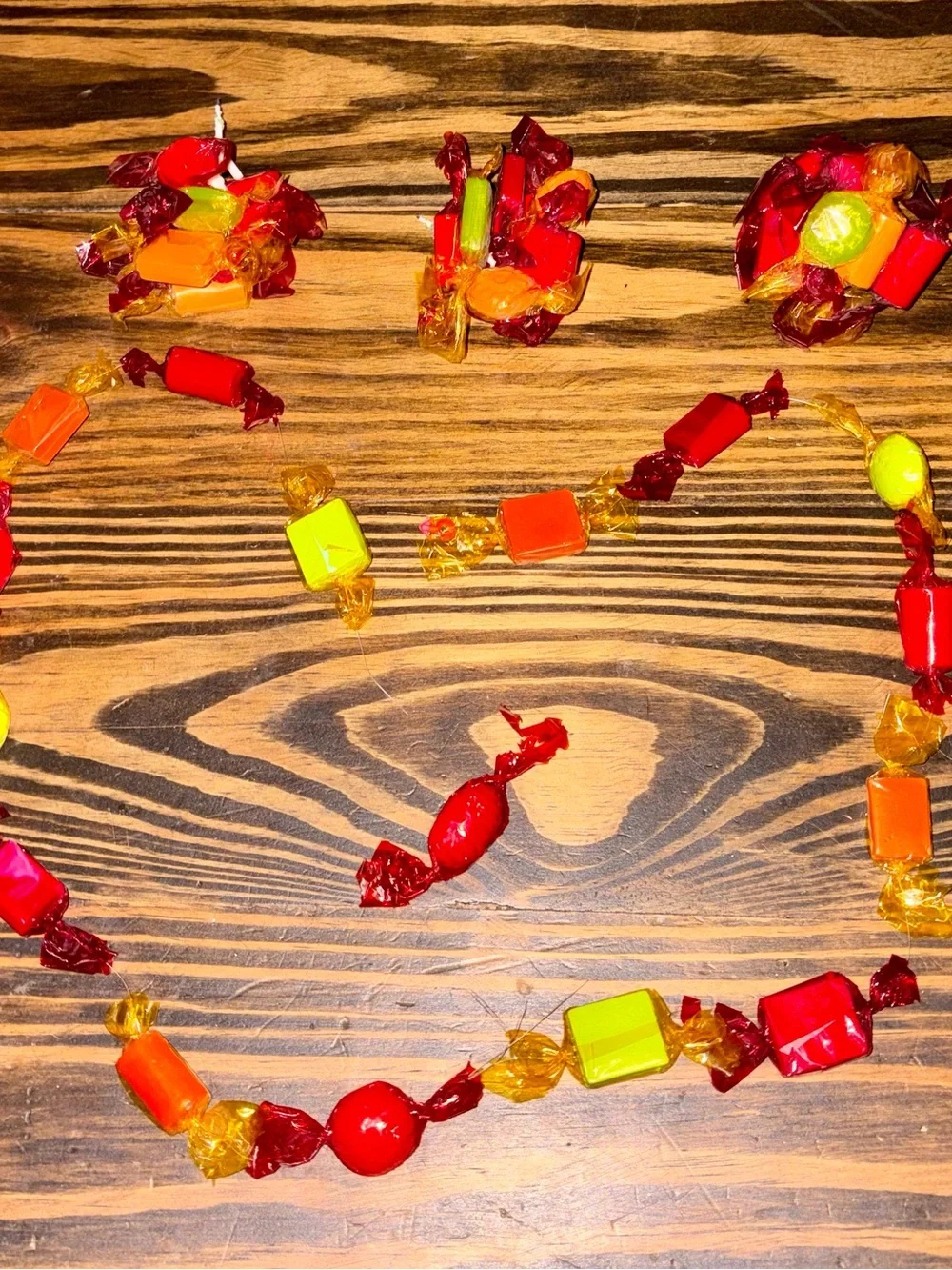 9ft long Vintage Christmas Plastic Candy Garland